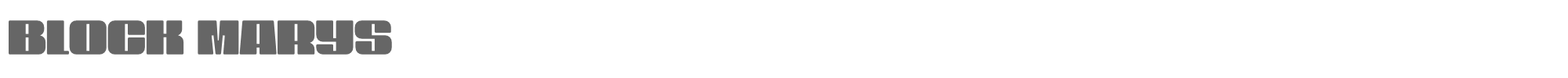 Sample characters Block Marys Font